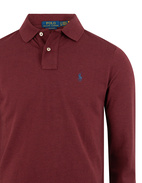 Custom Slim Fit Long Sleeve Polo Vinröd M