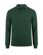 Custom Slim Fit Long Sleeve Polo Grönmelerad