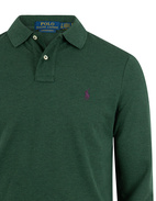 Custom Slim Fit Long Sleeve Polo Grönmelerad