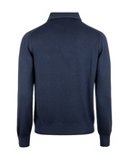 Gran Sasso Pikétröja Stickad Merinoull Navy 52