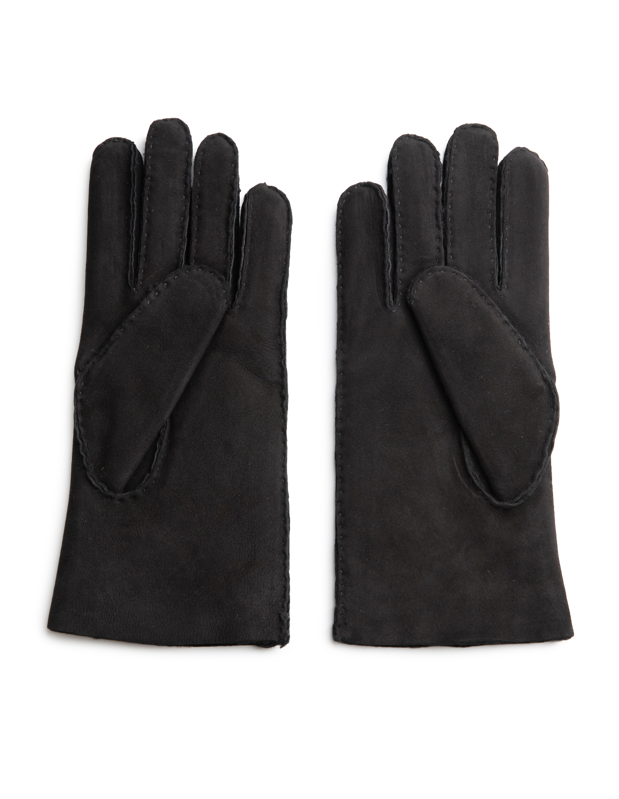 Bernard Handske Lammpälsmocka Svart