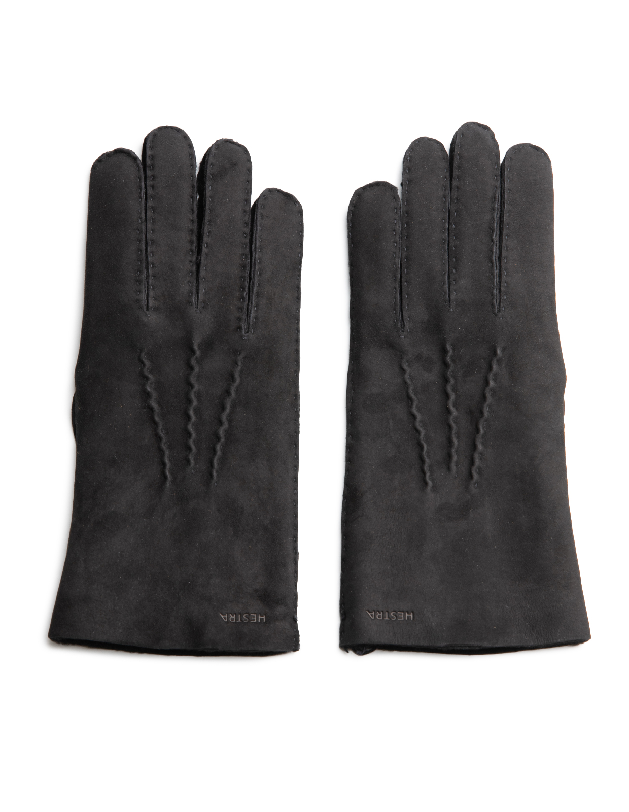 Bernard Handske Lammpälsmocka Svart