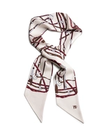 Twilly Siden Beige/Vinröd