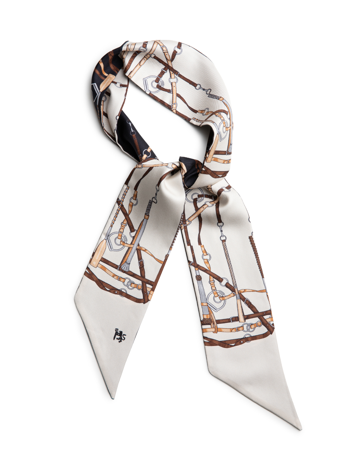 Twilly Siden Beige/Svart