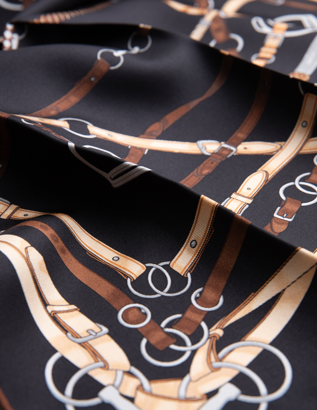 Scarf Siden Svart