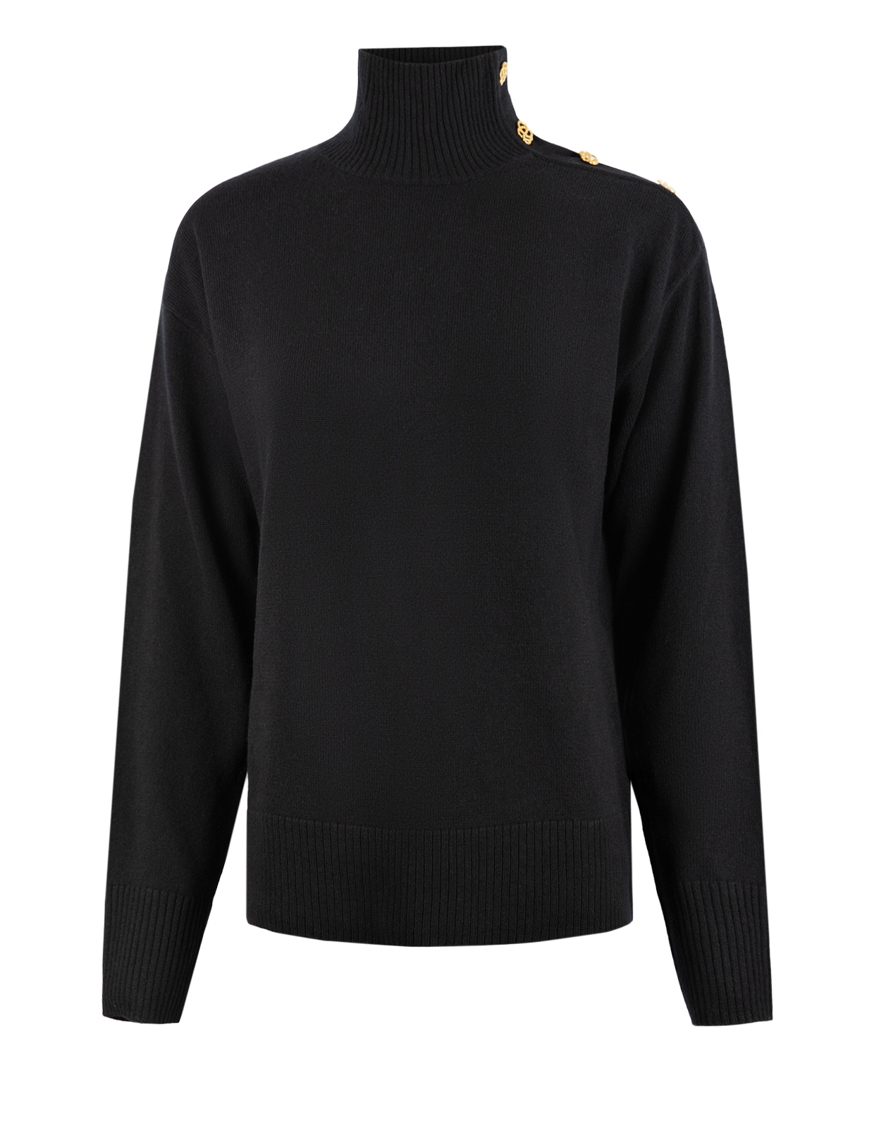 Vanille Polotröja Ull Svart