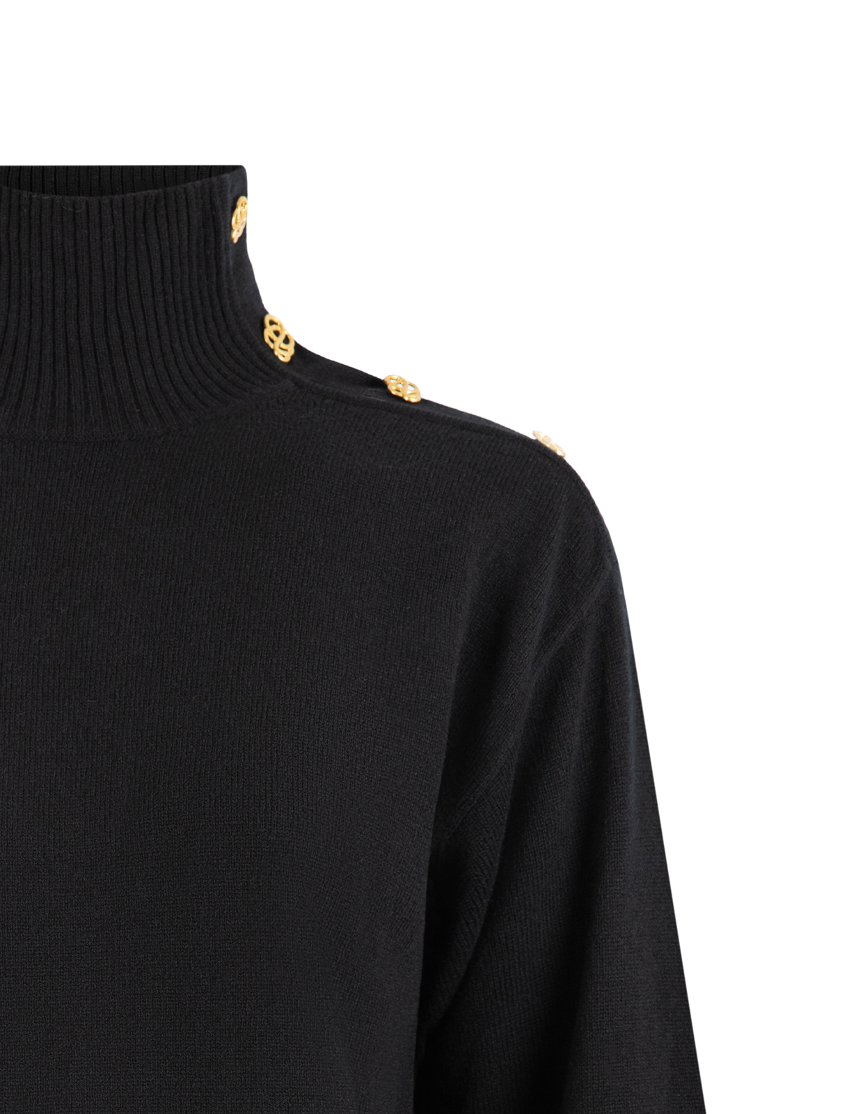 Vanille Polotröja Ull Svart