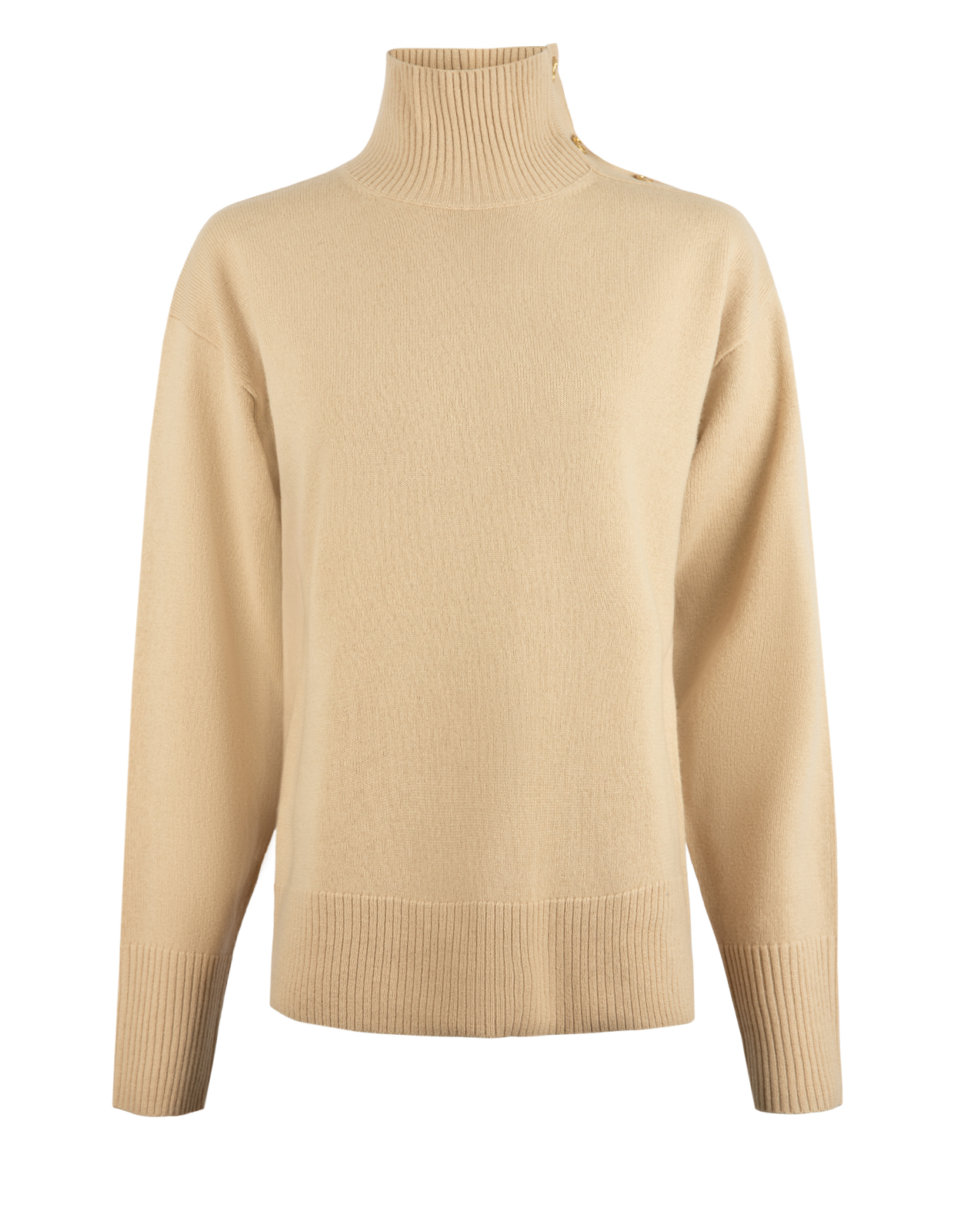 Vanille Polotröja Ull Ljusbeige