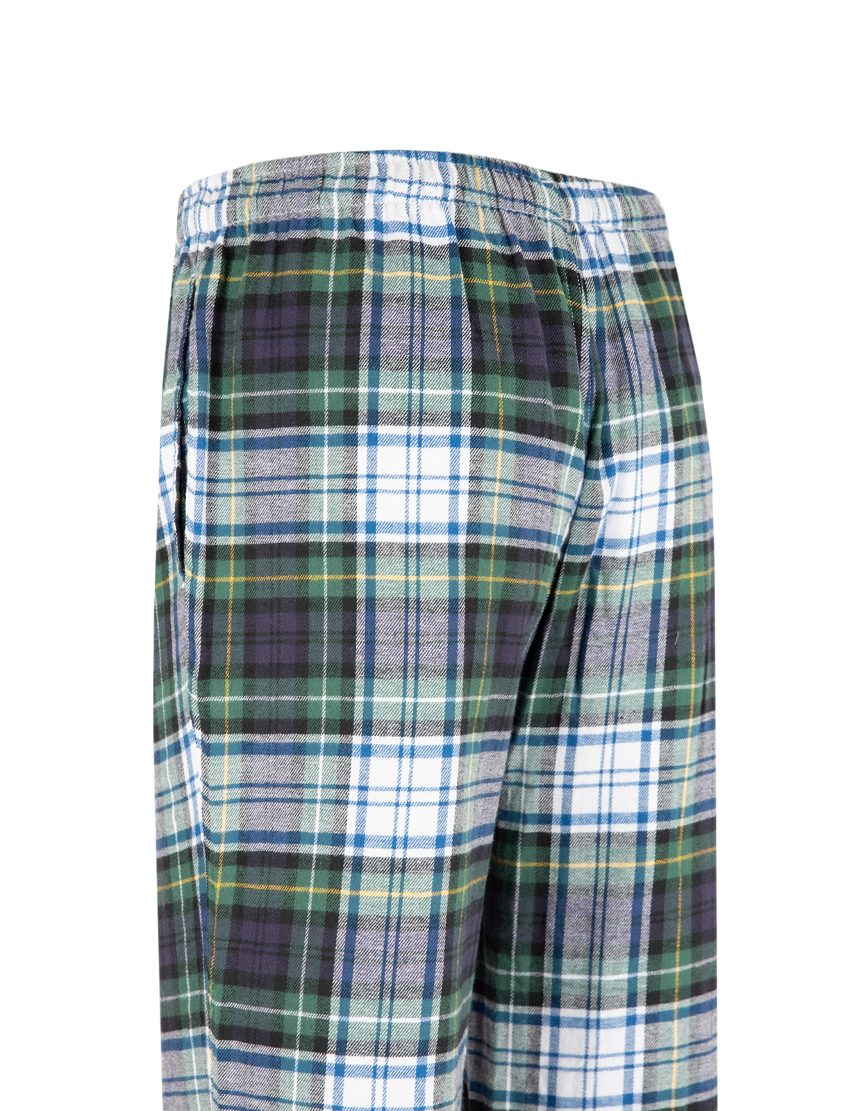 PJ Pyjamasbyxa Flanell Rutig Grön XXL