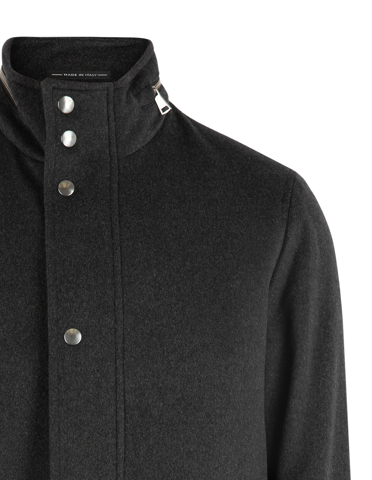 Jacka Lång Ull Cashmere Mörkgrå