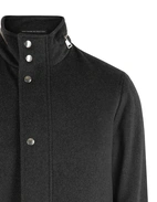 Jacka Lång Ull Cashmere Mörkgrå