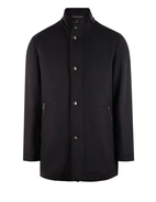Jacka Lång Ull Cashmere Navy