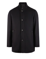 Jacka Lång Ull Cashmere Navy