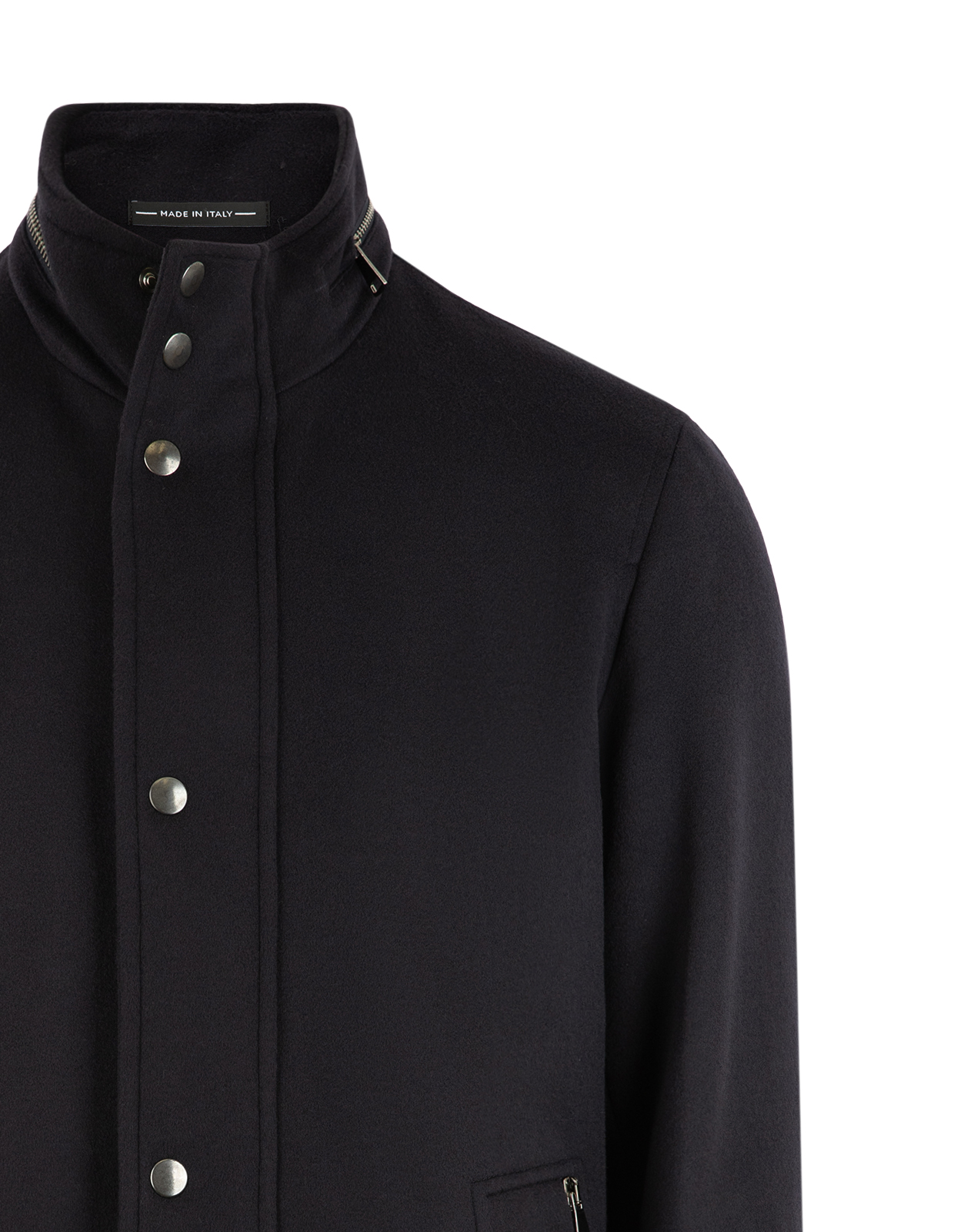 Jacka Lång Ull Cashmere Navy