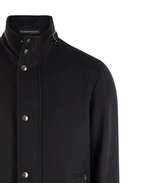Jacka Lång Ull Cashmere Navy