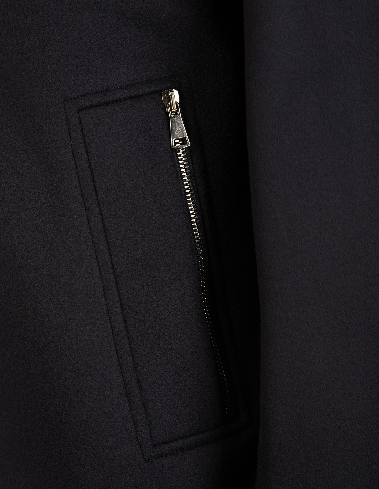 Jacka Lång Ull Cashmere Navy