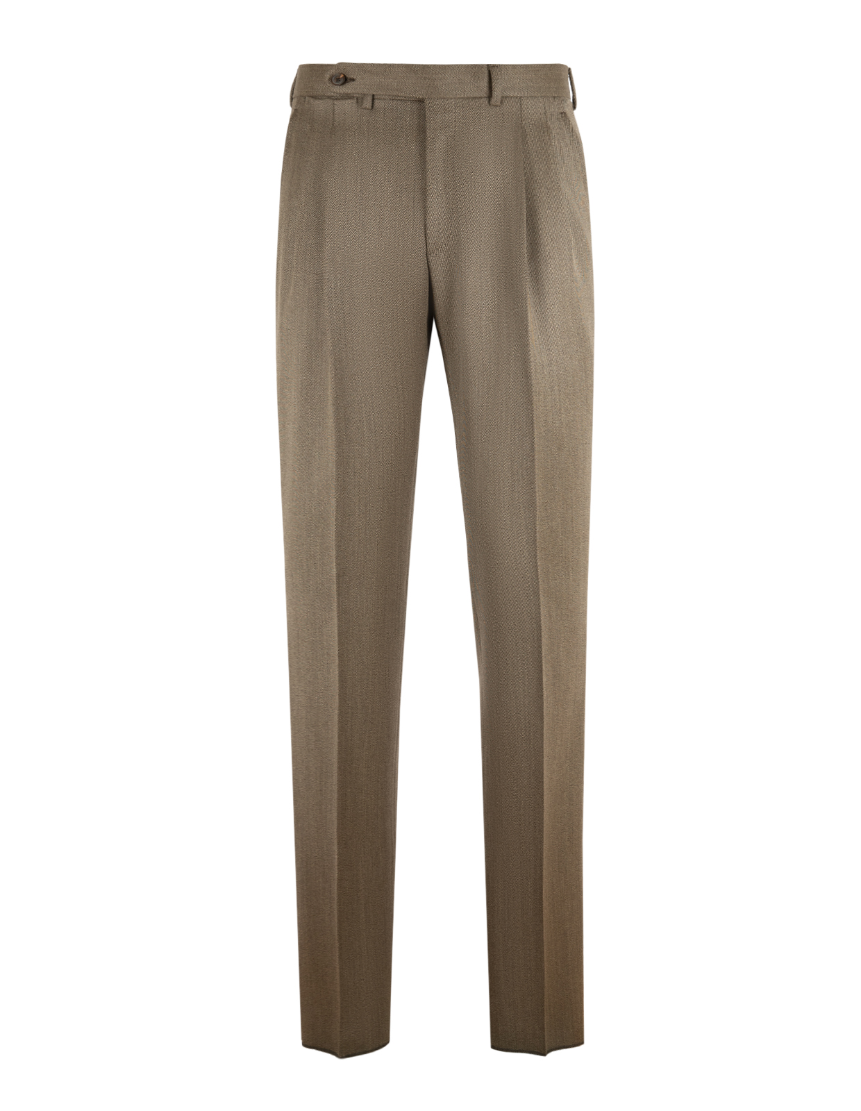 Sartorial Trouser II Dubbelplissering Covert Ull Mörkbeige 46
