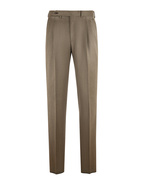 Sartorial Trouser II Dubbelplissering Covert Ull Mörkbeige 46