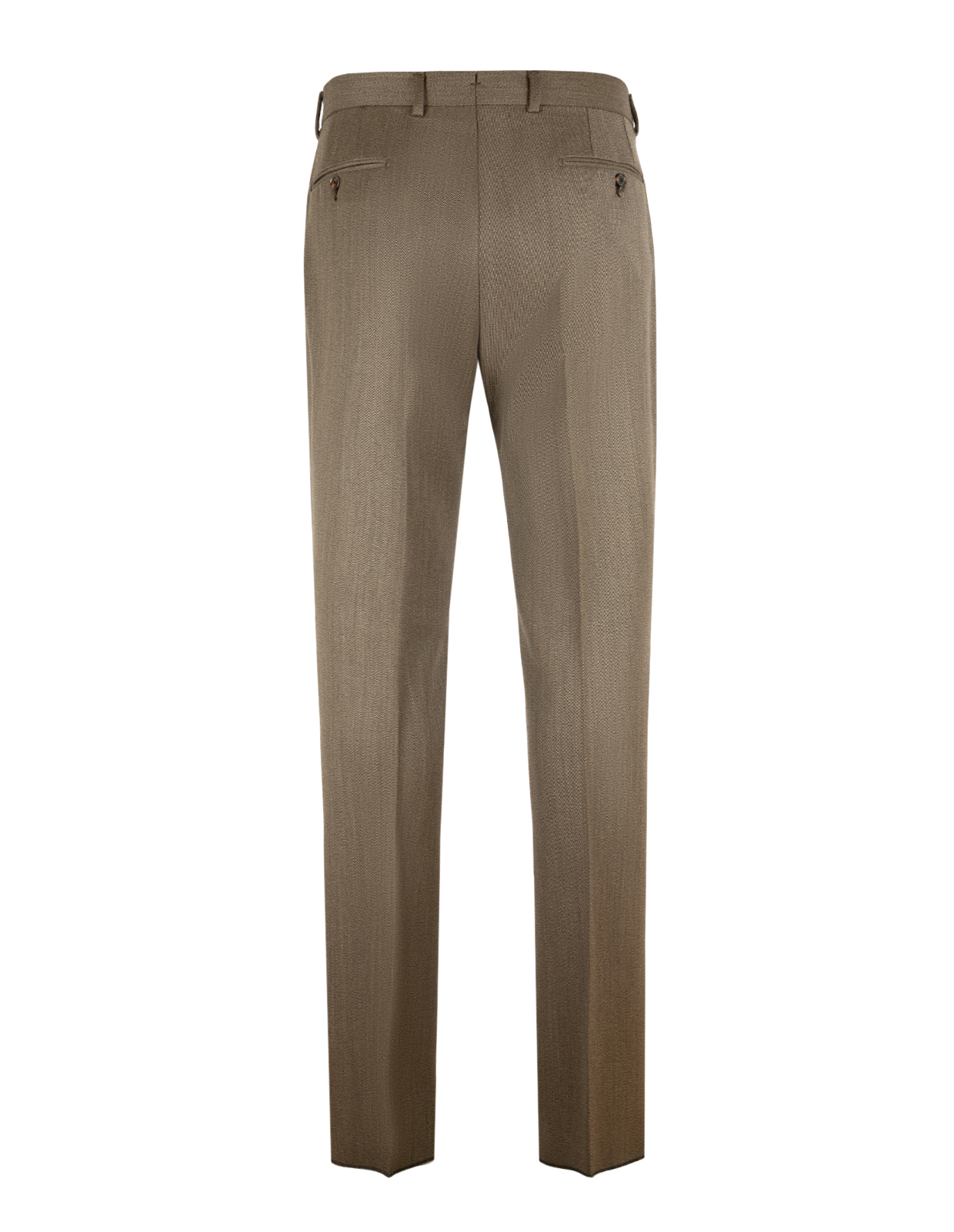 Sartorial Trouser II Dubbelplissering Covert Ull Mörkbeige