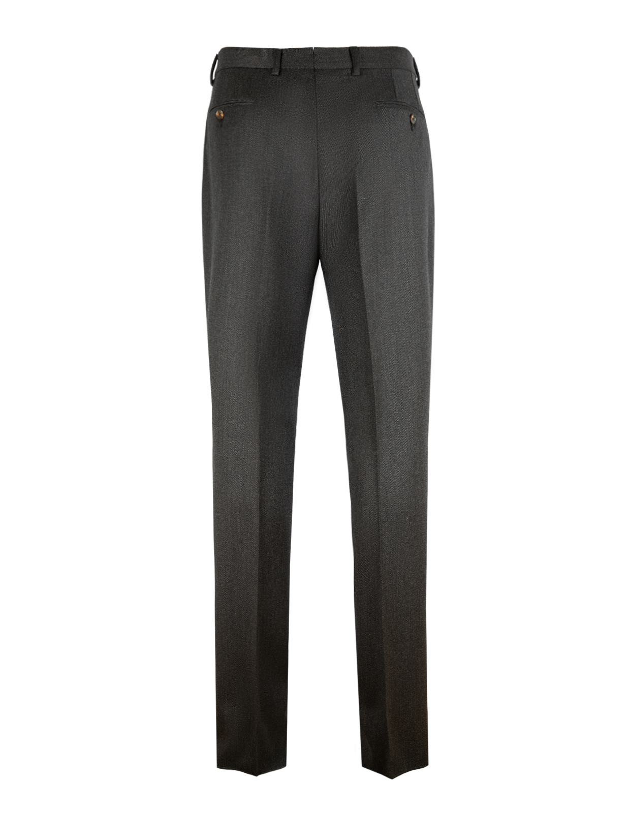 Sartorial Trouser II Dubbelplissering Covert Ull Mörkgrå