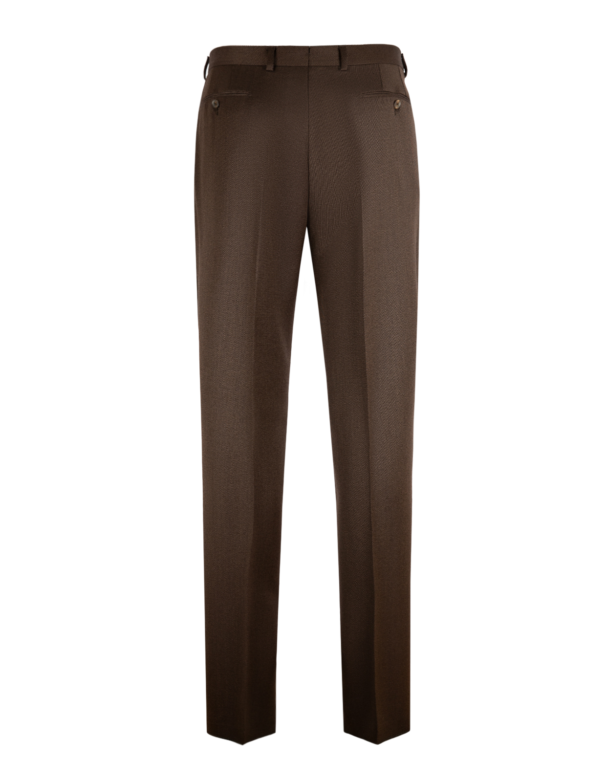 Sartorial Trouser II Dubbelplissering Covert Ull Mörkbrun