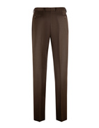 Sartorial Trouser II Dubbelplissering Covert Ull Mörkbrun 52