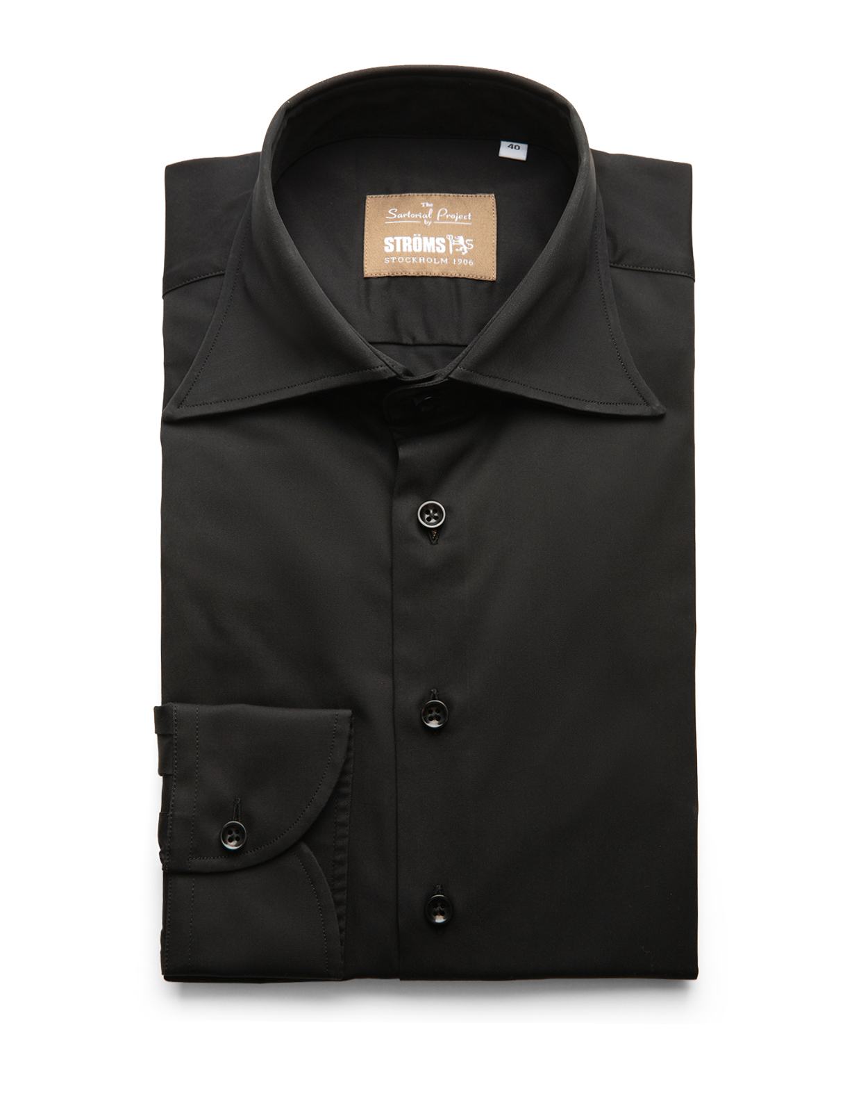 Sartorial Shirt Lättviktsbomull Svart