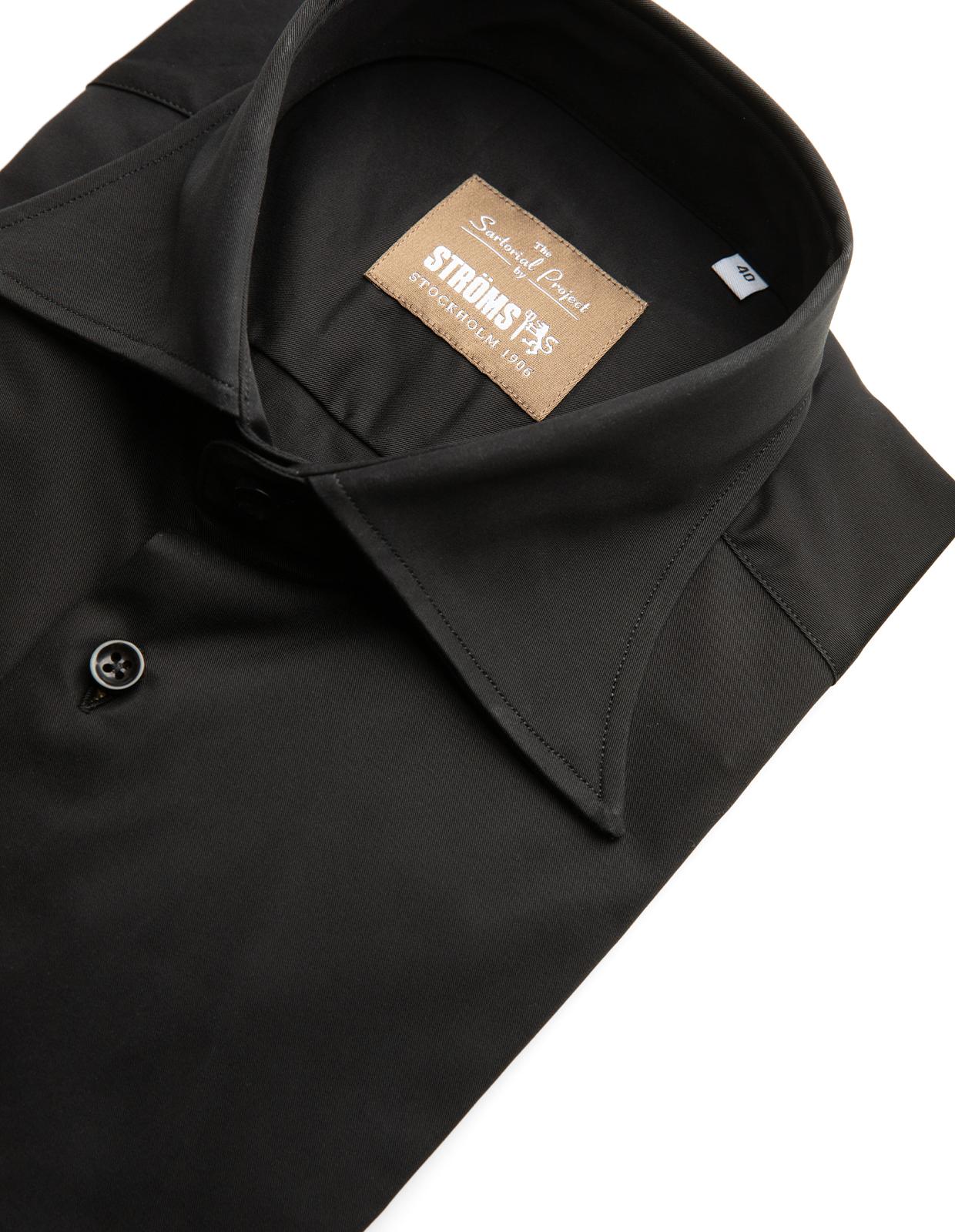 Sartorial Shirt Lättviktsbomull Svart 42