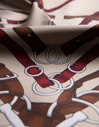 Scarf Siden Beige