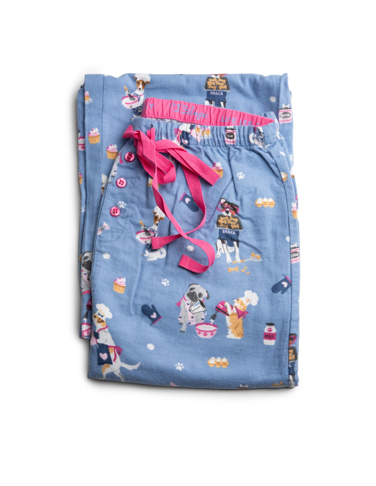 Flanellpyjamas Blå Mönstrad