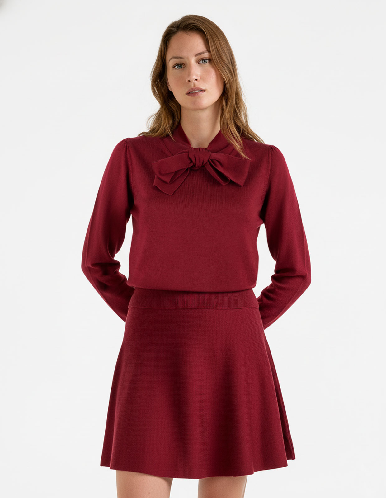 Lilian Tröja Merinoull Vinröd