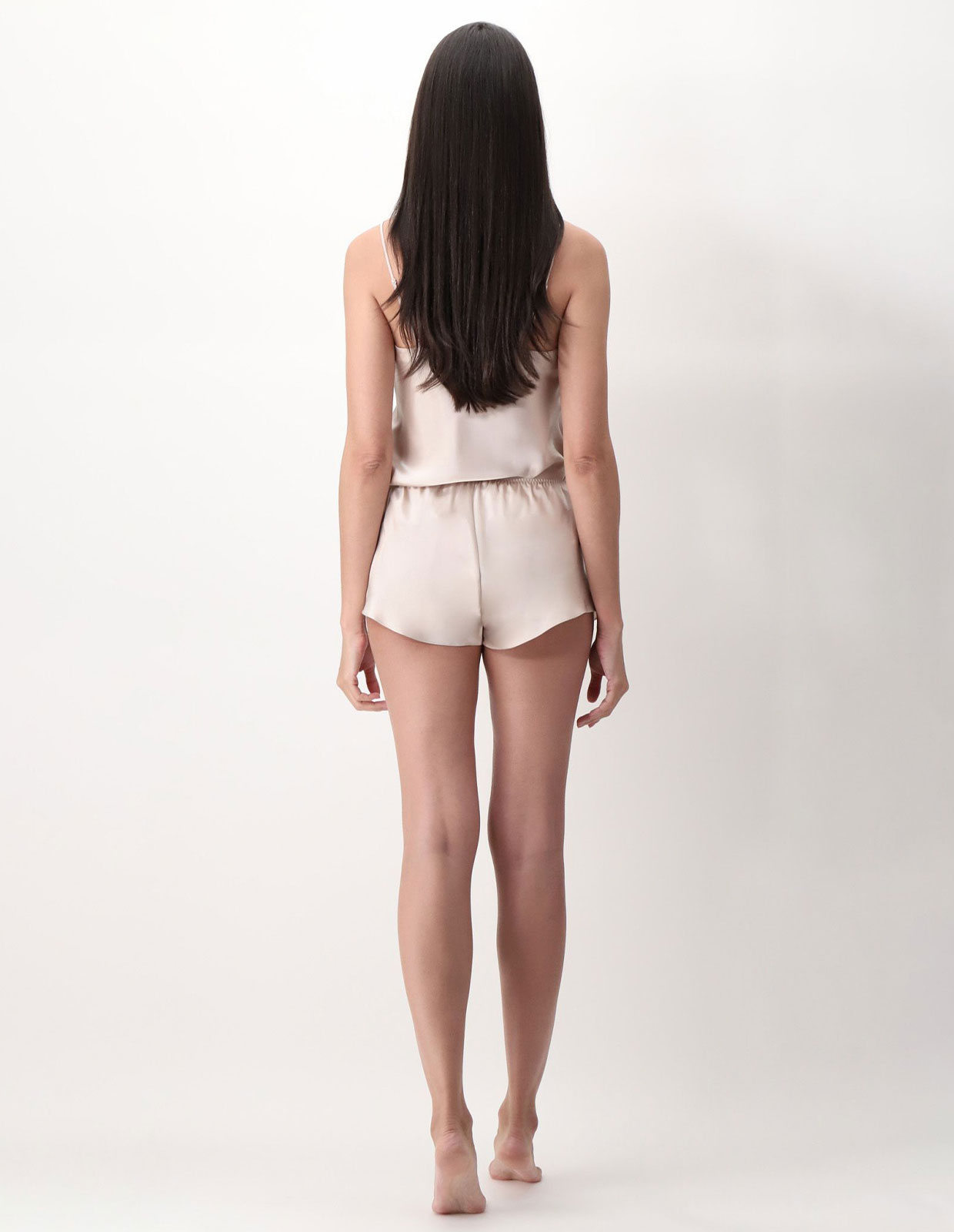 Shorts Siden Champagne