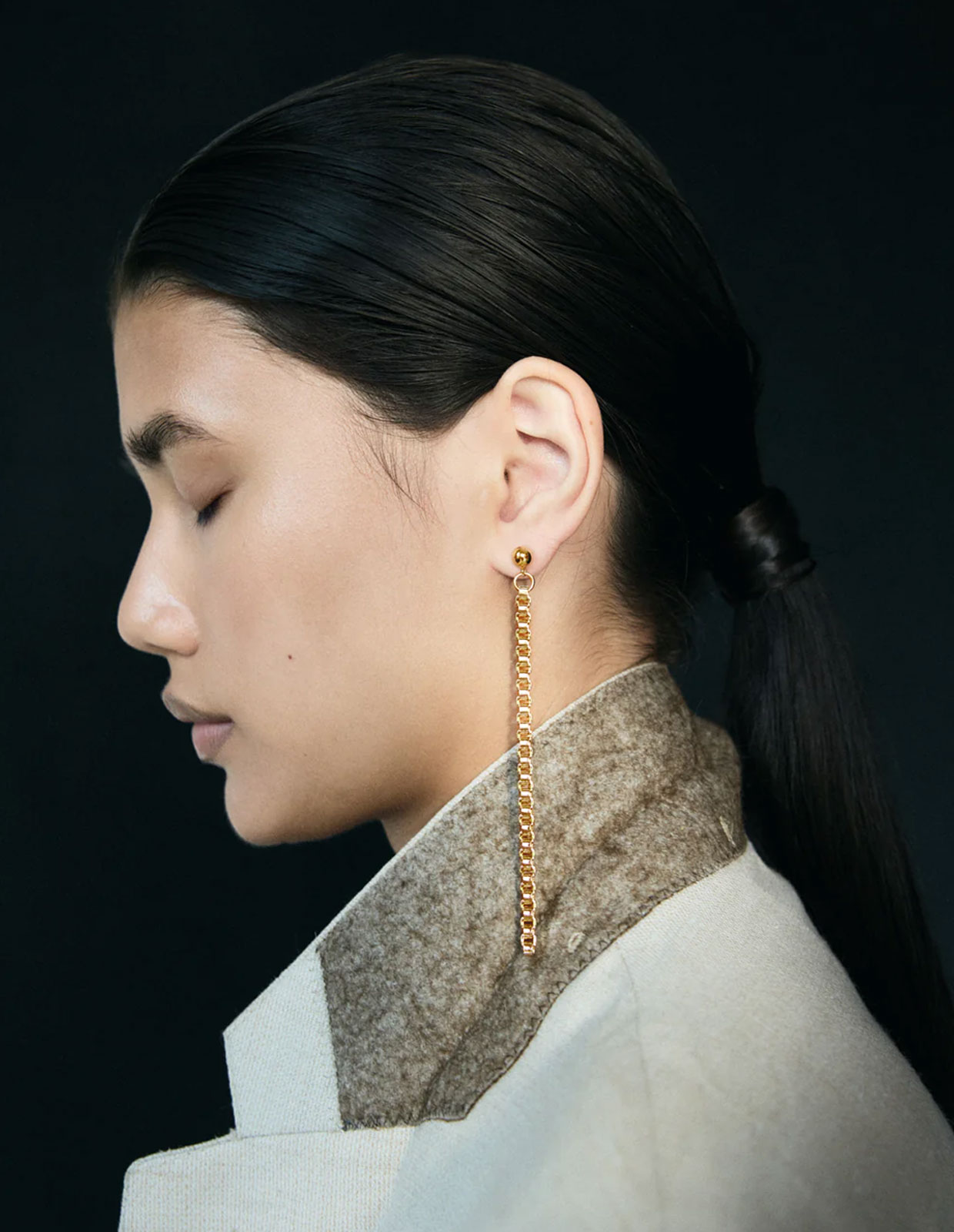 Chain Örhängen Guld