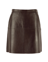 Elsie Kjol Lammskinn Mörkbrun