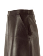 Elsie Kjol Lammskinn Mörkbrun 36