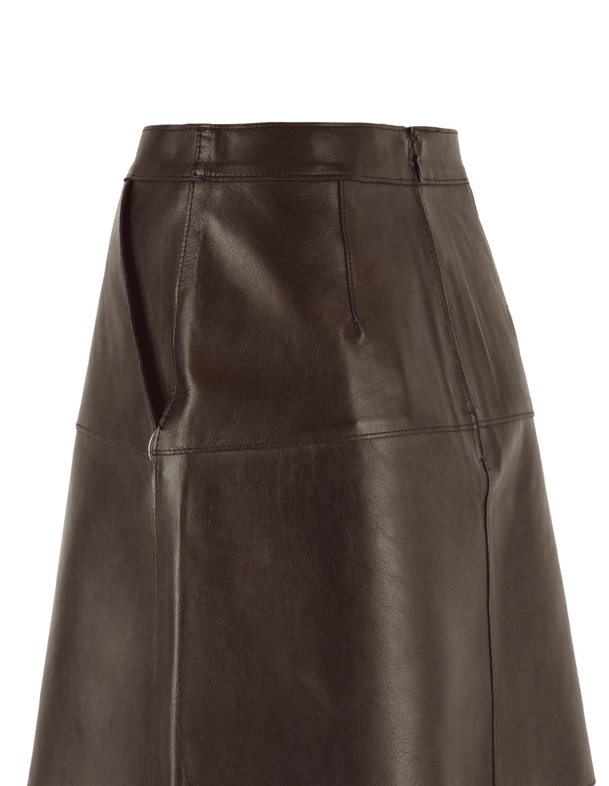 Elsie Kjol Lammskinn Mörkbrun 36