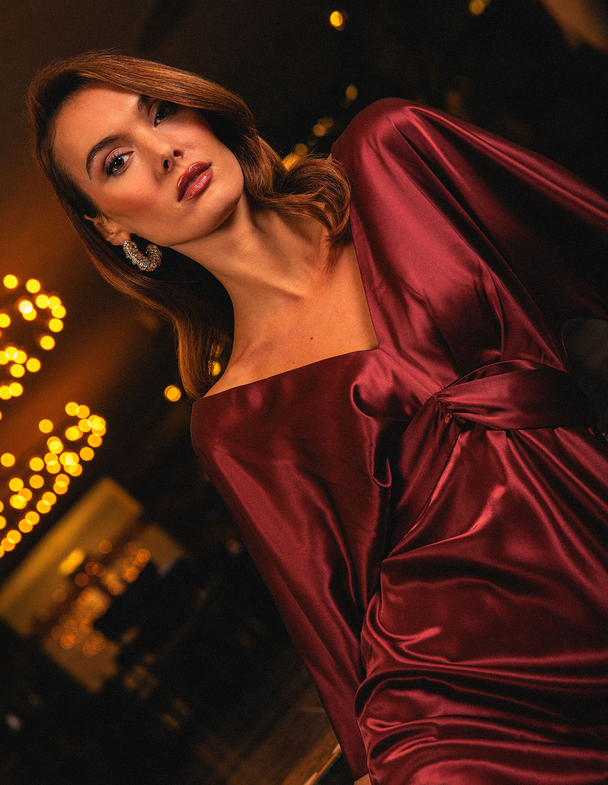 Juno Klänning Burgundy S