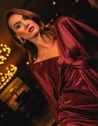 Juno Klänning Burgundy S