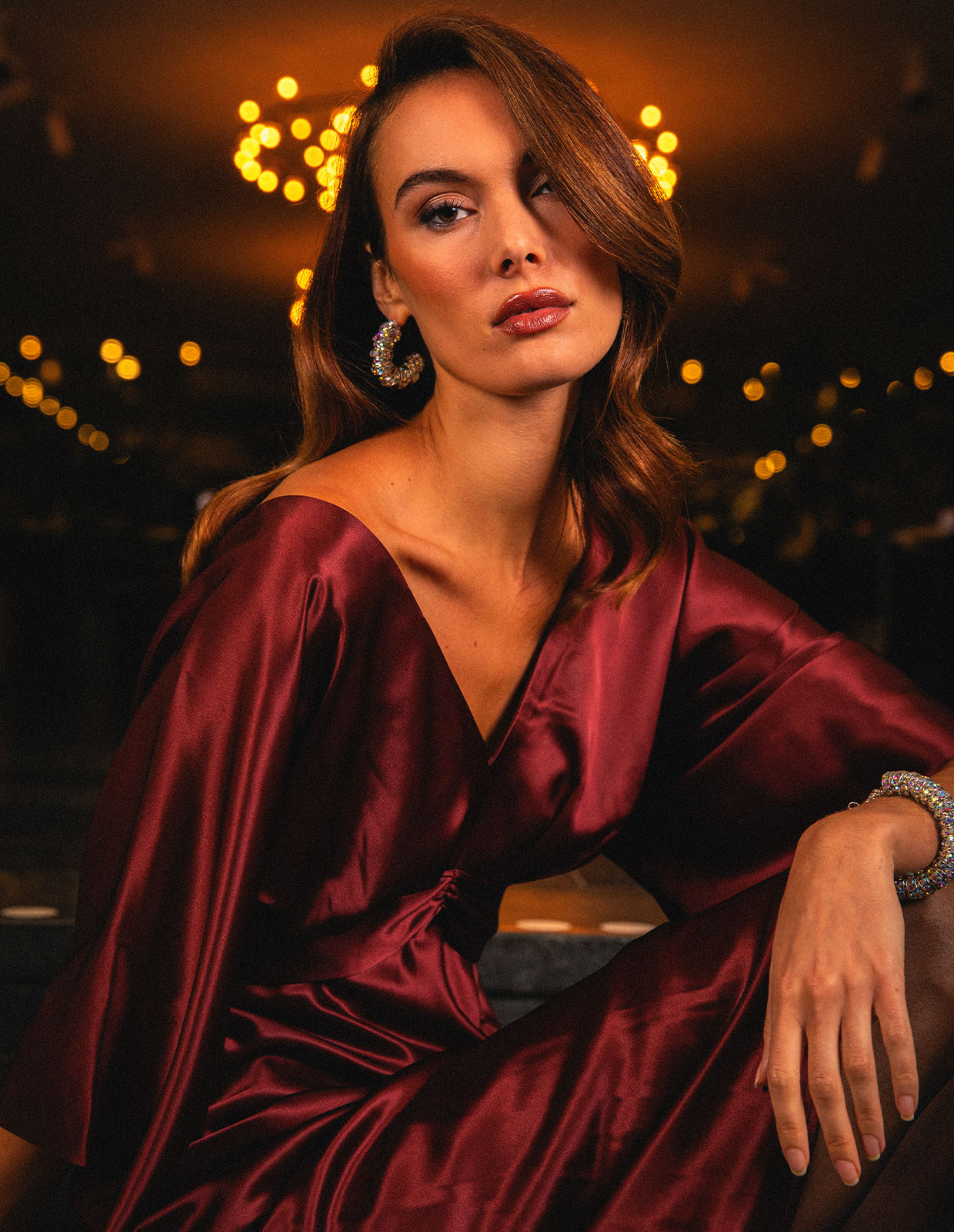 Juno Klänning Burgundy