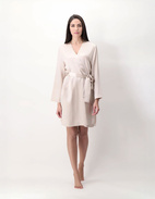 Kimono Siden Champagne XL