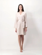 Kimono Siden Champagne