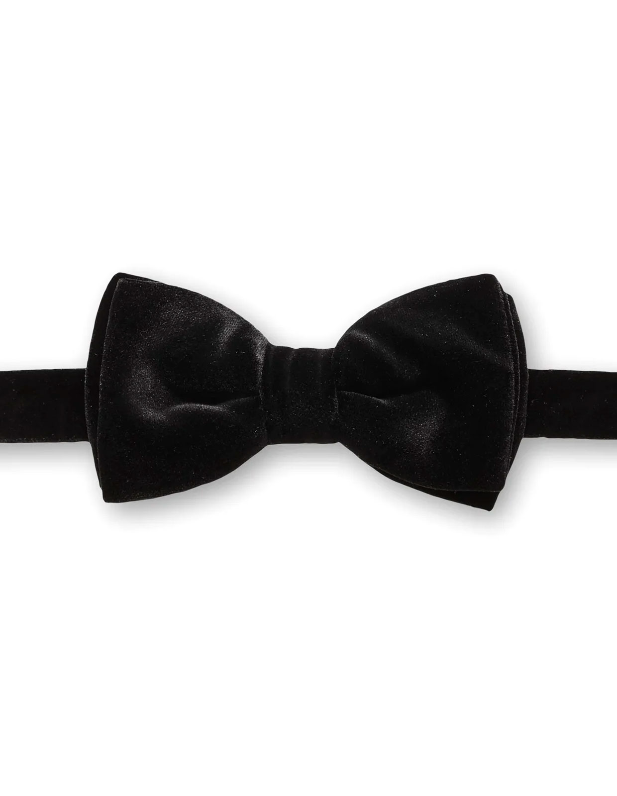 Fluga Sammet Färdigknuten Svart