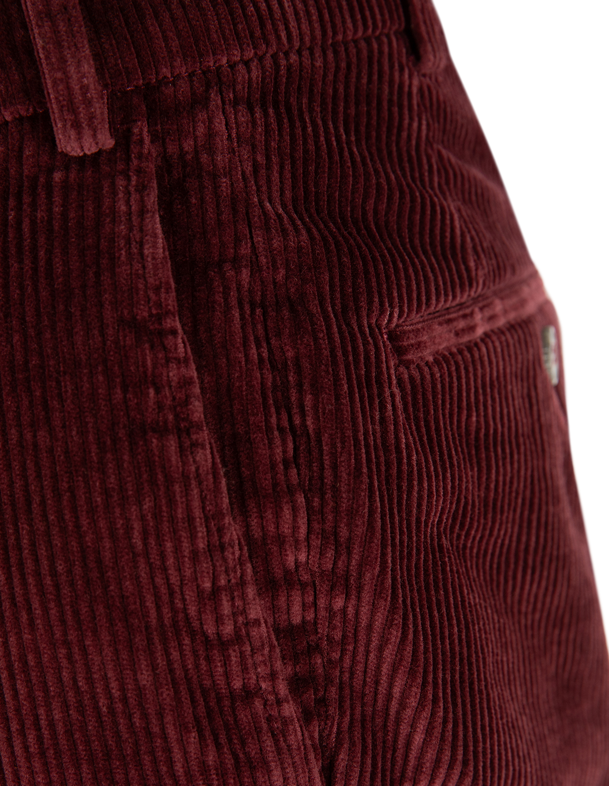 Parma Regular Fit Trouser Genua Cord Vinröd