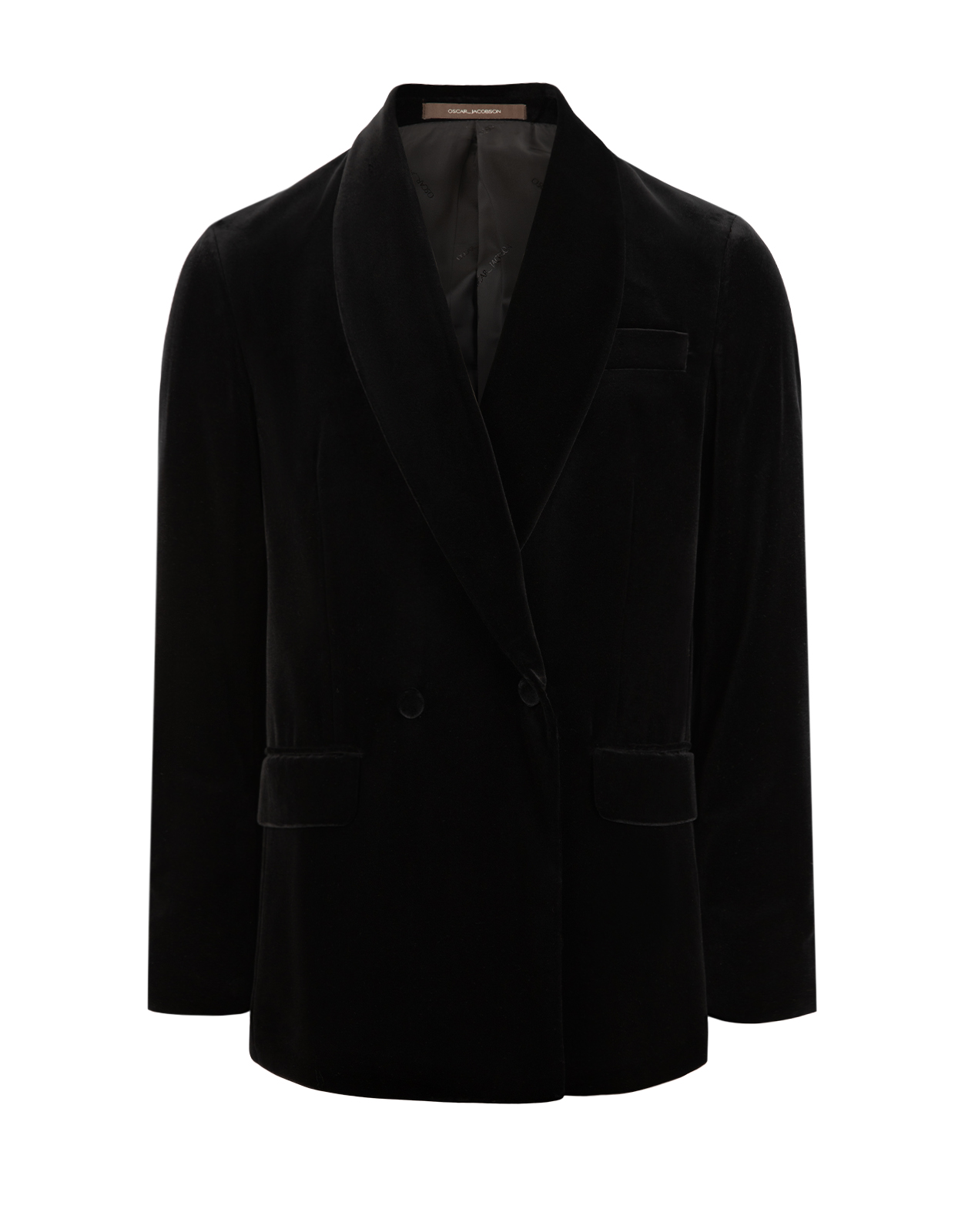 Fattore Smokingkavaj Sammet Dubbelknäppt Svart