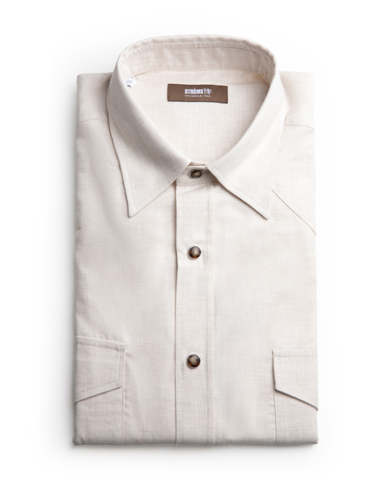 Westernskjorta Flanell Benvit