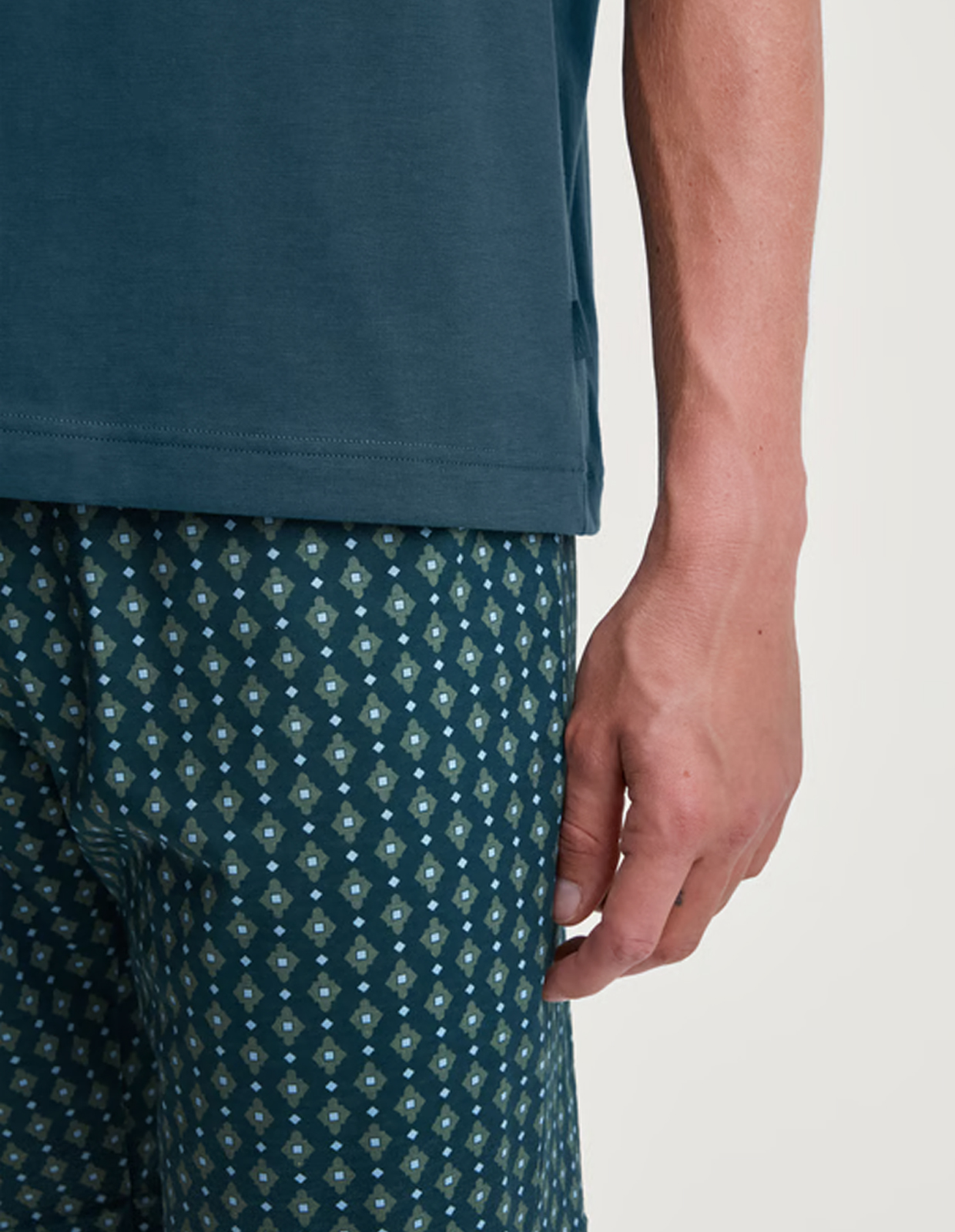 Pyjamas Relax Imprint Petrol Blå Mönstrad