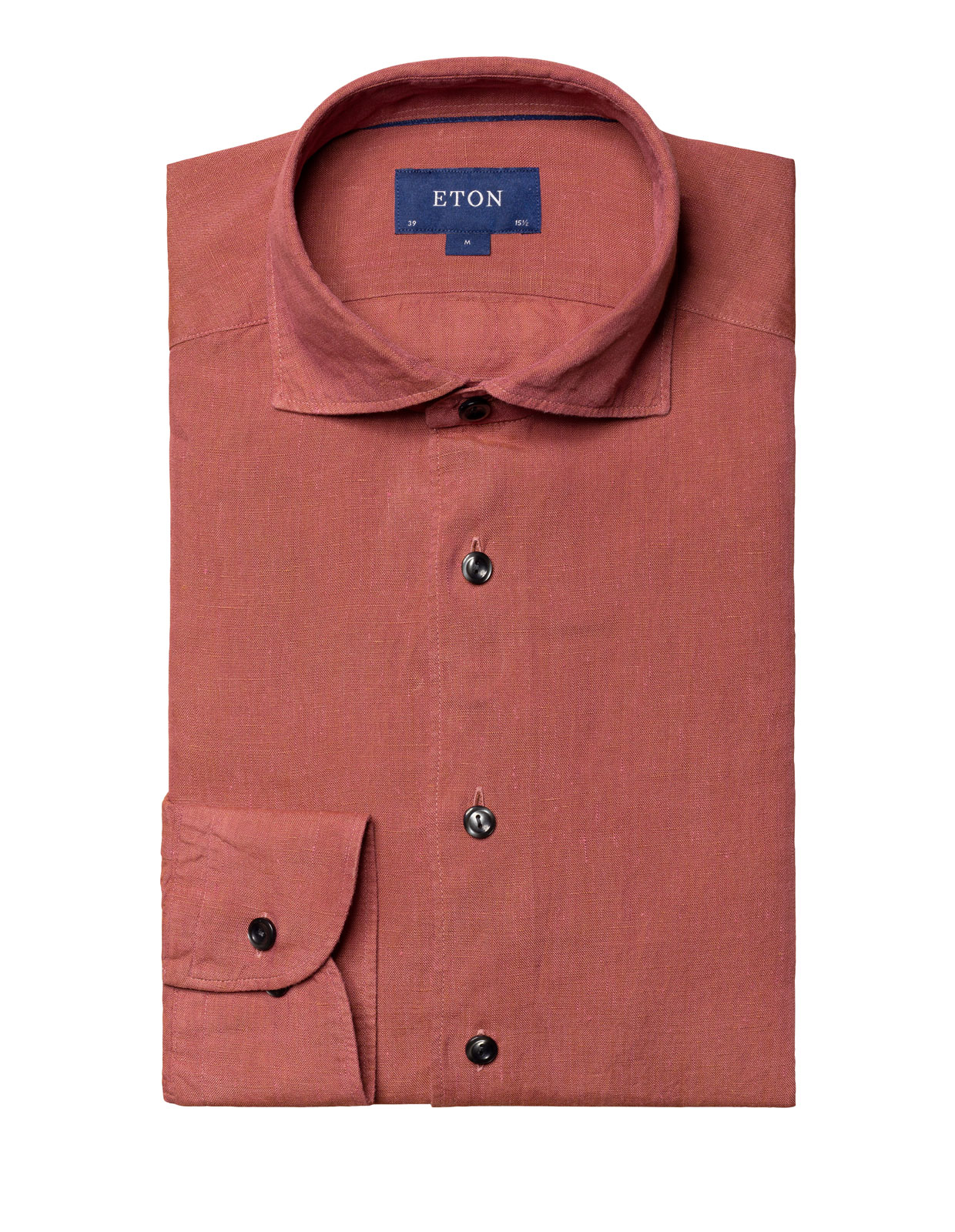Slim Fit Soft Linen Shirt Brick Red
