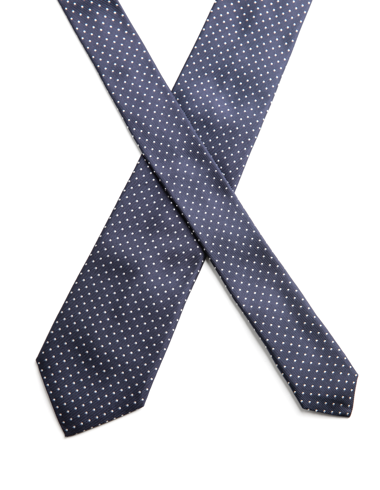 Slips Vävd Siden Navy Prickig One Size