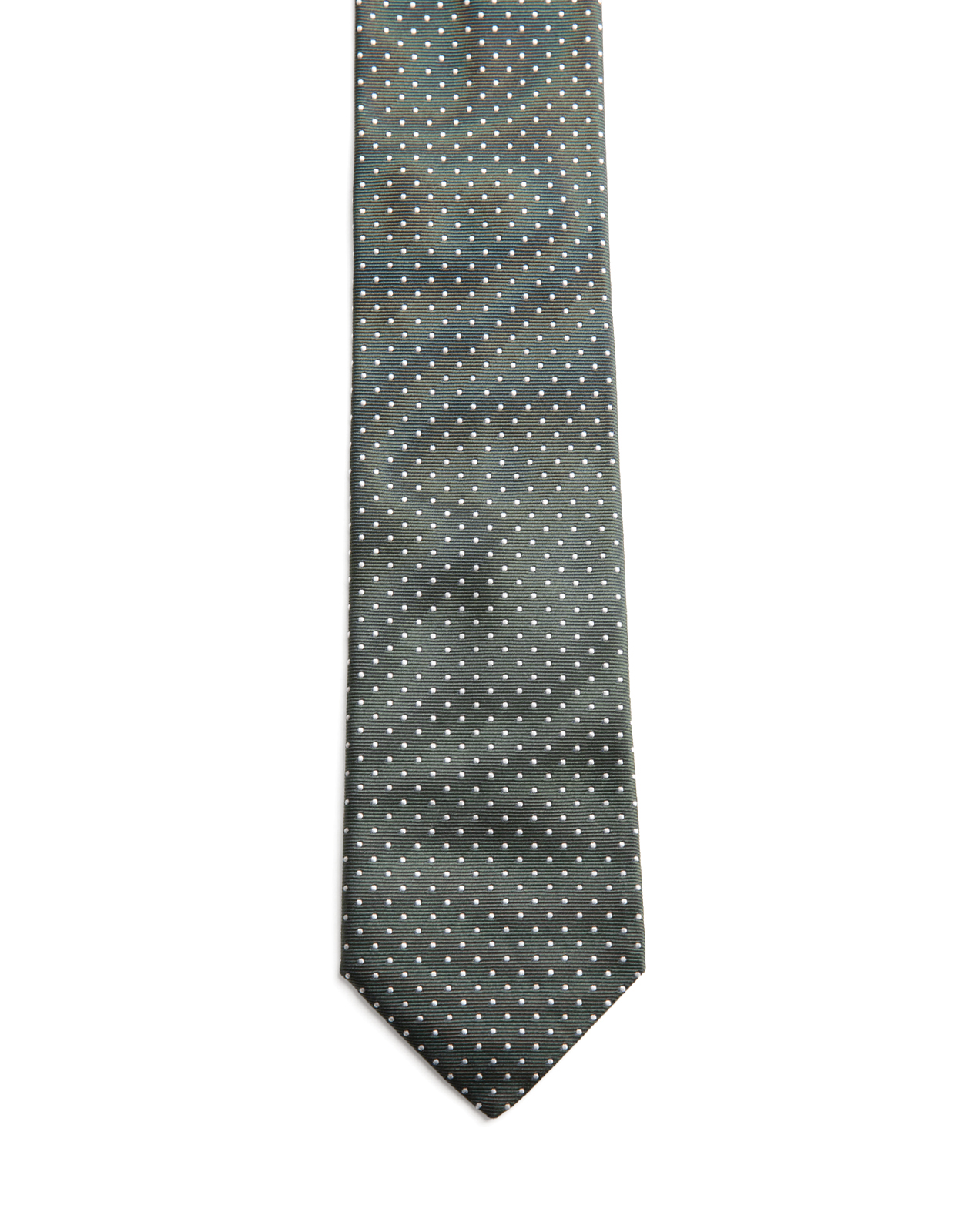 Slips Vävd Siden Mörkgrön/Prickig One Size