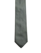 Slips Vävd Siden Mörkgrön/Prickig One Size